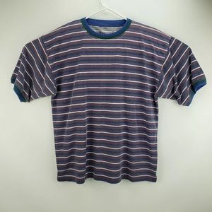 Vtg 90’s Essential Stripe Double Collar Size L